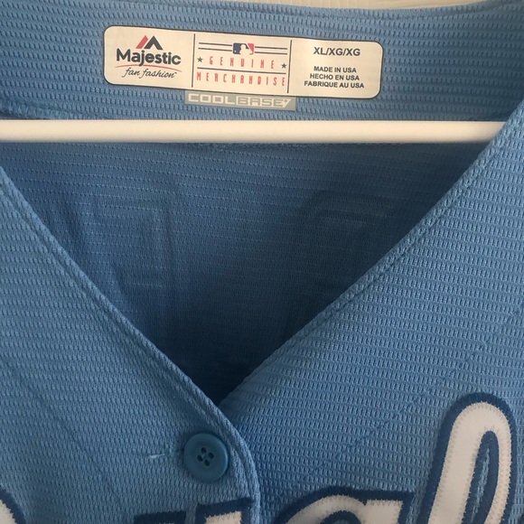 Kansas City Royals Whit Merrifield Light Blue Women’s Fit Custom Jersey - Picture 3 of 3